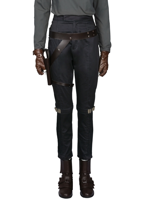 Rogue One A Star Wars Story Jyn Erso Halloween Cosplay Costume Dark Gray Trousers