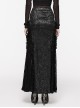 Black Slightly See Through Ruffles With Lace Woven Gothic Style Gorgeous Skirt