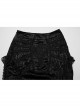 Black Slightly See Through Ruffles With Lace Woven Gothic Style Gorgeous Skirt