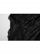 Black Slightly See Through Ruffles With Lace Woven Gothic Style Gorgeous Skirt