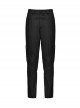 Black Simple Woven Suit Fit Punk Style Men's Cargo Trousers