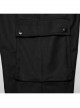 Black Simple Woven Suit Fit Punk Style Men's Cargo Trousers