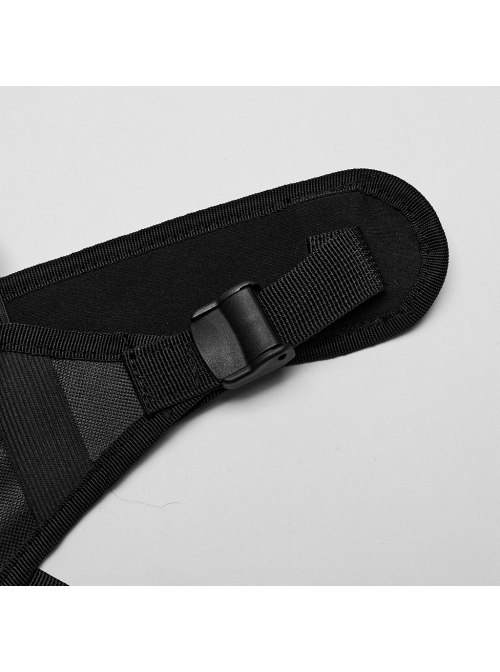 Handsome Adjustable Black Nylon With Clip Buckle Punk Style Men's Harness
