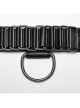 Personalized Black PU Patent Leather With Metal Buckle Link Punk Style Adjustable Harness