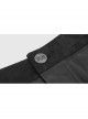 Black Asymmetric Rivet Side Pocket Splice Hand Rubbed Leather Punk Pants