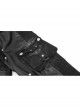 Black Asymmetric Rivet Side Pocket Splice Hand Rubbed Leather Punk Pants