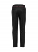Black And Red Simple Fit Non Elastic Woven String Punk Style Men's Trousers