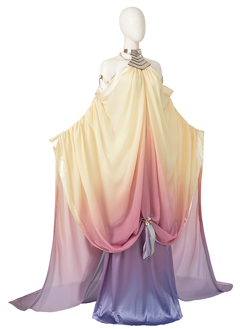 Star Wars Episode II-Attack Of The Clones Padme Amidala Halloween Cosplay Costume Formal Dress Set Without Headwears