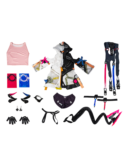 Game Honkai Impact 3 Delta Fervent Tempo Outfit Halloween Cosplay Costume Full Set