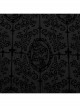 Black Elastic Flocked Mesh Front Chest With Gorgeous Printed Patterns And Simple Solid Color Sleeves Gothic Style Men's Long Sleeved T-Shirt