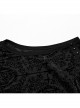 Simple Black Stretch Flocking Pattern Shoulder Webbing Decorated Gothic Style Men's Vest
