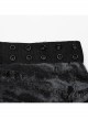 Old Black And Gray Decadent Texture Shoulder Eyelet Webbing Decoration Gothic Style Daily Sleeveless Vest
