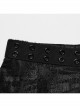 Old Style Black Shabby Decadent Muscular Shoulder Eyelet Webbing Gothic Style Daily Sleeveless Vest