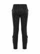 Black Simple Three Dimensional Rope Casual Punk Style Casual Trousers