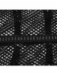 Sexy Hollow Mesh Stitching And Pressed Rubber Leather Front And Center With Metal Ring Links Punk Style Sleeveless Vest