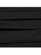 Black Woven Asymmetric Pleated Side Metal Zipper Embellished Punk Style Versatile Skirt