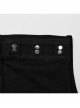 Daily Black Stretch Knit Front Center Stud Splicing Webbing Decoration Punk Style Men's Vest