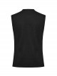 Daily Black Stretch Knit Front Center Stud Splicing Webbing Decoration Punk Style Men's Vest