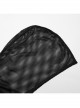 Handsome Black Mesh Sexy Hollow Punk Style Hooded See Through Vest