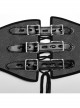 Adjustable Black Pu Leather Front Curved Side Cord Punk Style Men's Girdle