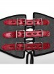 Adjustable Black And Red PU Leather Front Curved Side Cord Punk Style Men's Girdle