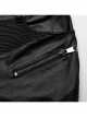 Personalized Black Elastic Taped Three Dimensional Punk Style Casual Trousers