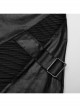 Personalized Black Elastic Taped Three Dimensional Punk Style Casual Trousers