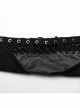 Handsome Asymmetrical Black Twill Woven Splicing Taped Front Eyelet Strap Punk Style One Arm Harness