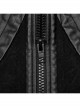 Black Hooded Stretch Knit Front Center Zip Punk Style Handsome Sleeveless Vest