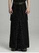 Three Dimensional Micro Elastic Knitted Pu Leather Eyelet String Irregular Skirt Punk Style Messy Pattern Skirt