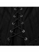 Three Dimensional Micro Elastic Knitted Pu Leather Eyelet String Irregular Skirt Punk Style Messy Pattern Skirt