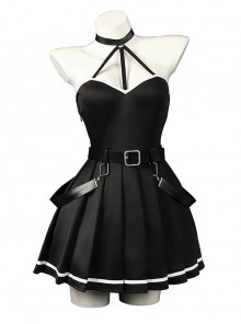 Frieren Beyond Journey's End Ubel Black Dress Halloween Cosplay Costume Full Set