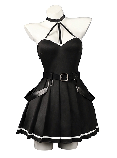 Frieren Beyond Journey's End Ubel Black Dress Halloween Cosplay Costume Full Set