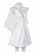 Joker 2 Folie à Deux Harley Quinn White Short Wedding Dress Halloween Cosplay Costume Full Set