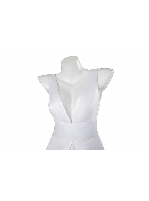 Joker 2 Folie à Deux Harley Quinn White Short Wedding Dress Halloween Cosplay Costume Full Set