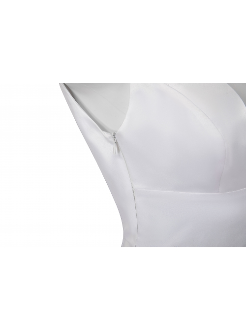 Joker 2 Folie à Deux Harley Quinn White Short Wedding Dress Halloween Cosplay Costume Full Set