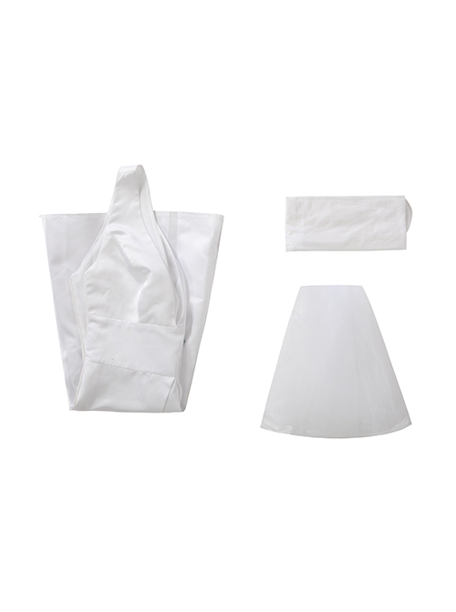 Joker 2 Folie à Deux Harley Quinn White Short Wedding Dress Halloween Cosplay Costume Full Set