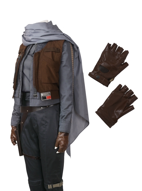Rogue One A Star Wars Story Jyn Erso Halloween Cosplay Accessories Gloves And Scarf