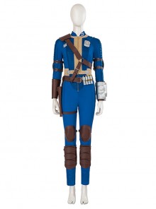 Fallout Lucy MacLean Halloween Cosplay Costume Blue Bodysuit Set Without Boots