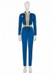 Fallout Lucy MacLean Halloween Cosplay Costume Blue Bodysuit Set Without Boots