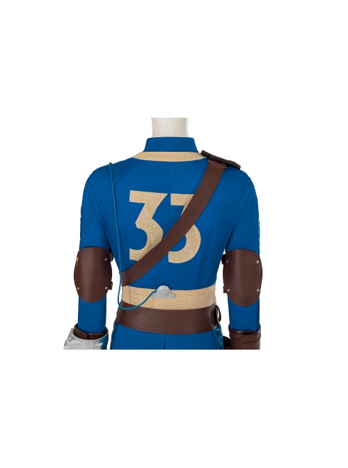 Fallout Lucy MacLean Halloween Cosplay Costume Blue Bodysuit Set Without Boots