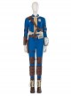 Fallout Lucy MacLean Blue Bodysuit Suit Halloween Cosplay Accessories Brown Boots