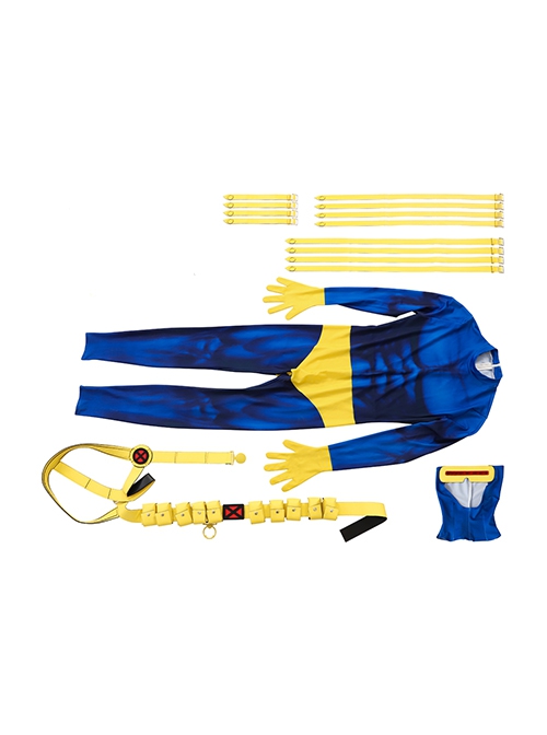 X-Men '97 Cyclops Scott Summers Halloween Cosplay Costume Set Without Boots