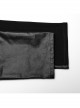 Simple Black Elastic Taped Front Twill Slim Fit Punk Style Tight Trousers