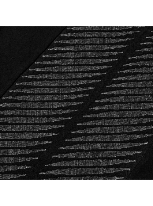 Personalized Black Three Dimensional Jacquard Twill Knitted Front Collar Zipper Design Punk Style Rebellious Vest