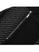 Personalized Black Three Dimensional Jacquard Twill Knitted Front Collar Zipper Design Punk Style Rebellious Vest