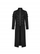 Detachable Two Wear Black Non Elastic Twill Front Center Metal Eyelets Imitation Abs Punk Style Long Sleeved Jacket
