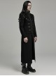 Detachable Two Wear Black Non Elastic Twill Front Center Metal Eyelets Imitation Abs Punk Style Long Sleeved Jacket
