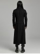 Detachable Two Wear Black Non Elastic Twill Front Center Metal Eyelets Imitation Abs Punk Style Long Sleeved Jacket
