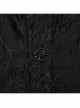 Black Lightweight Non Stretch Embroidered Gothic Fit Long Sleeve Floral Shirt